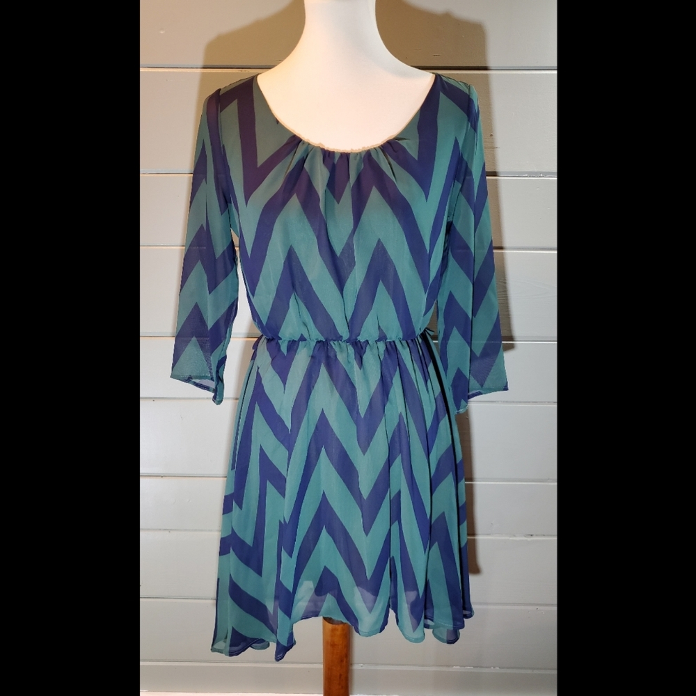 Chevron Print Dress